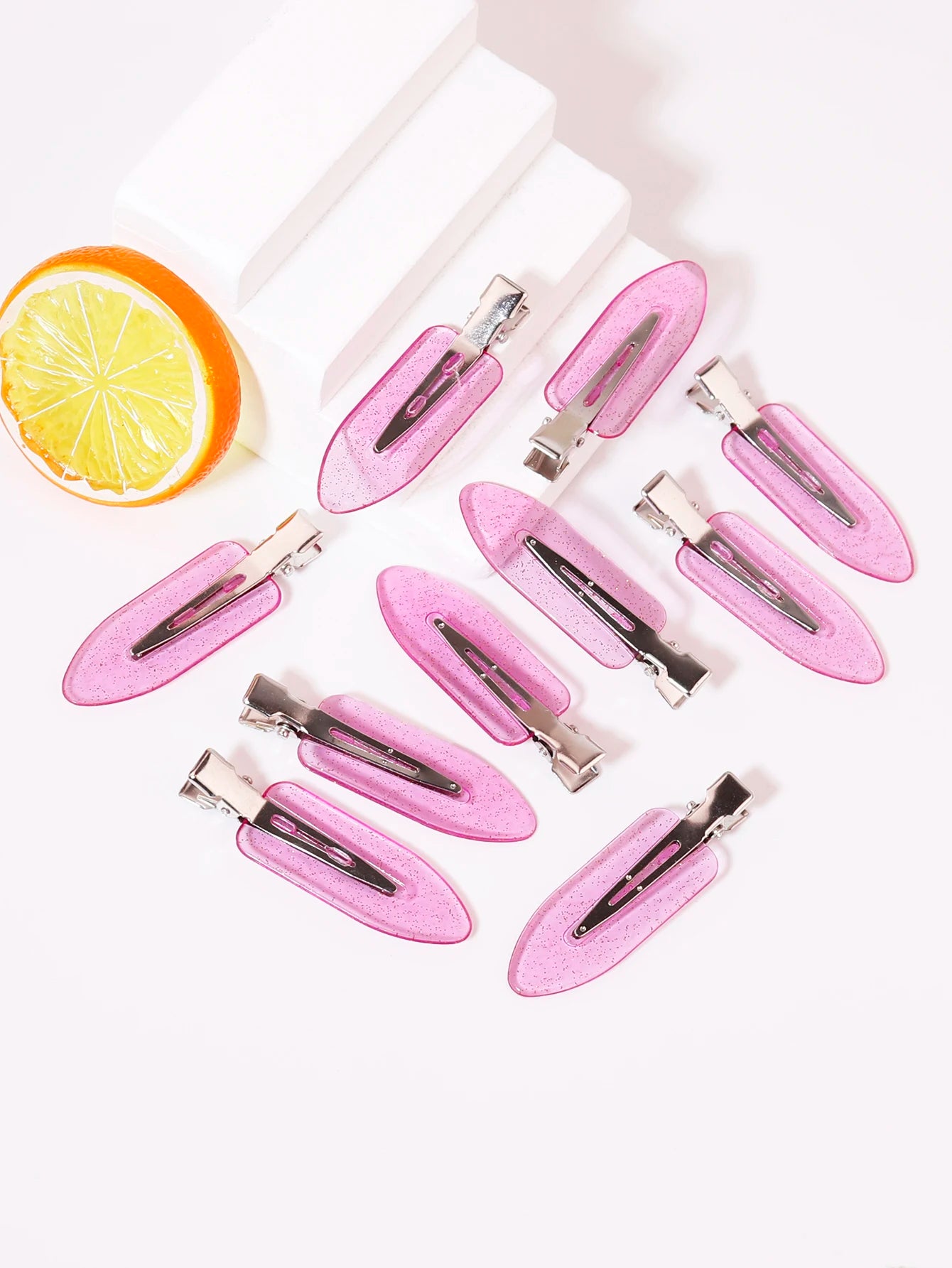10pcs Seamless Fashion Transparent Hair Clips for Girls Makeup Facial Accessory Styling Clips for Real Hair Wigs