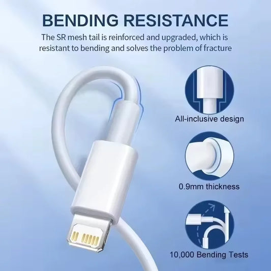 35W PD Fast Charging Lightning Cable for iPhone 7 to 14 Pro Max – Data Sync & Rapid Charge