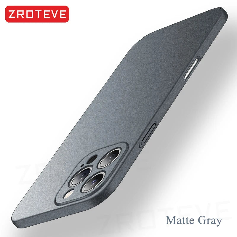For iPhone 17 16 16e 15 14 13 12 Pro Max ZROTEVE Slim Matte Hard PC Cover On iPhone16 Plus iPhone13 Mini iPhone17 Air Phone Case