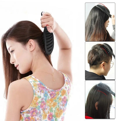 Styling Curly Hair Brush Salon Massager Comb Brush Detangling Drying Brush Anti Static Curved Vent Brush Scalp Massage Comb