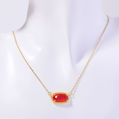 Natural Stone 12 Birthstones Necklace