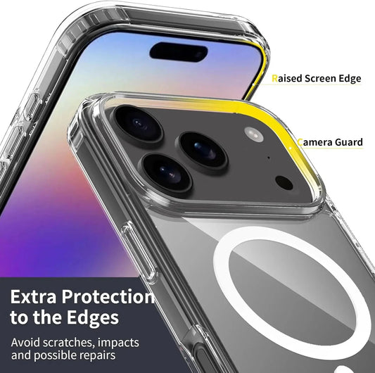 Clear Magnetic Case for IPhone 17/17Air/17Pro/17 Pro Max Crystal Wireless Charging Shell for Magsafe Cover Cases for iPhone17