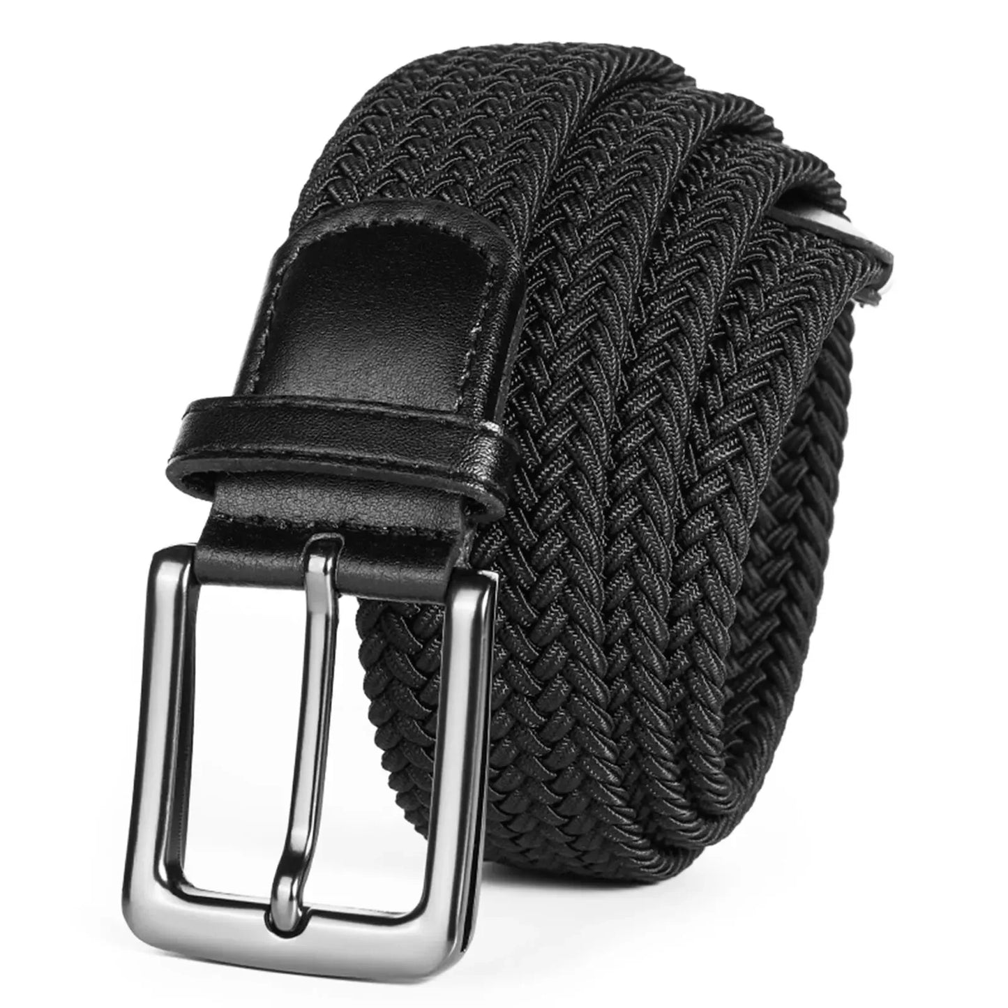 Men's Elastic Woven Stretch Belt – Comfortable Braided Belt for Golf, Casual & Jeans