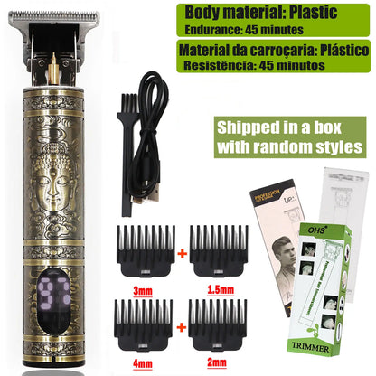 Vintage T9 Hair Clipper & Beard Shaver – Rechargeable Cordless Grooming Trimmer for Men