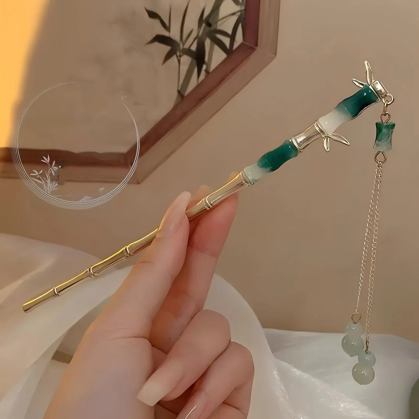 Chinese Style Tassel Hair Stick & Floral Hairpin – Traditional Hair Clip for Women