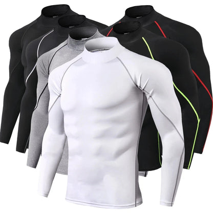 Men's Long Sleeve Compression Bodybuilding T-Shirt – Quick-Dry Gym Top