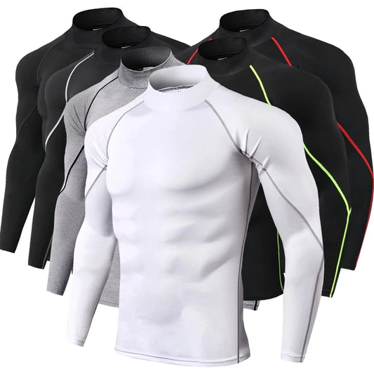 Men's Long Sleeve Compression Bodybuilding T-Shirt – Quick-Dry Gym Top