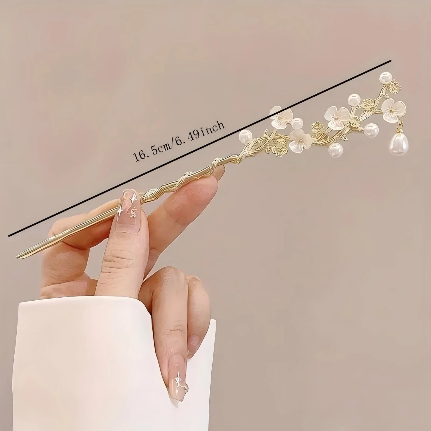 Chinese Style Tassel Hair Stick & Floral Hairpin – Traditional Hair Clip for Women
