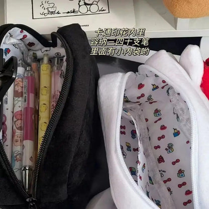 Hello Kitty Plush Makeup Bag – Sanrio Cartoon Pencil Case & Storage Bag, Birthday Gift