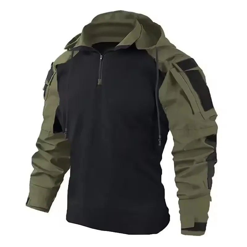 Men's Outdoor Tactical Suit – Wear-Resistant Combat Shirt & Hood Pants