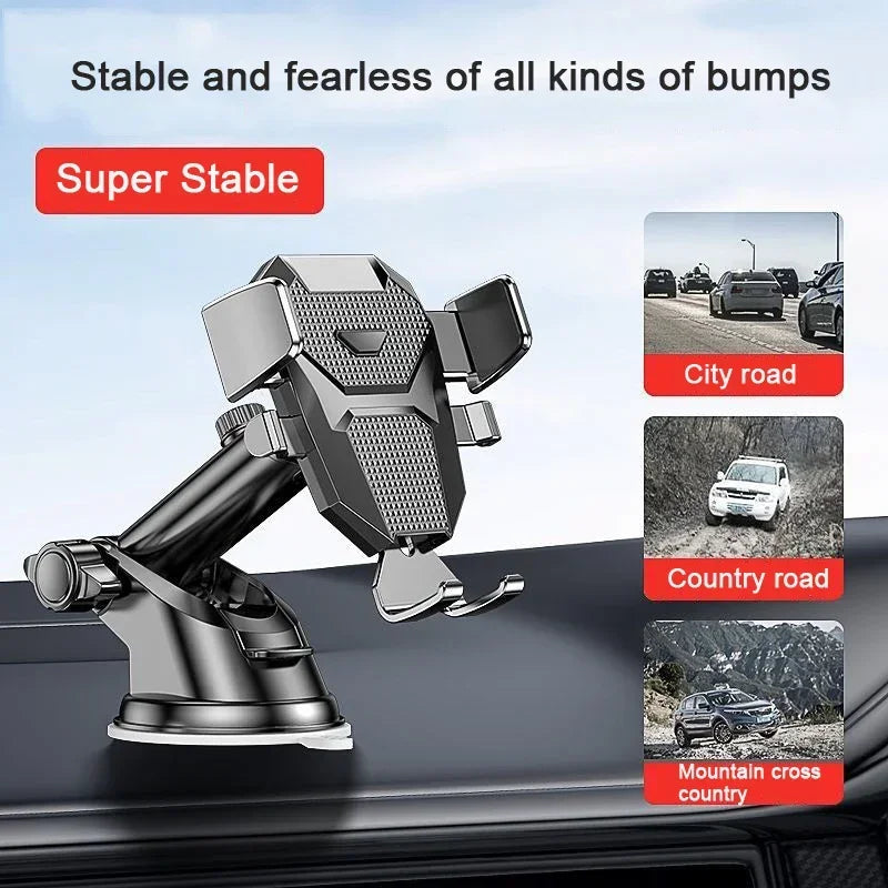 2025 NEW Universal Sucker Car Phone Holder 360° Windshield Car Dashboard Mobile Cell Support Bracket for 4.0-7 Inch Smartphones