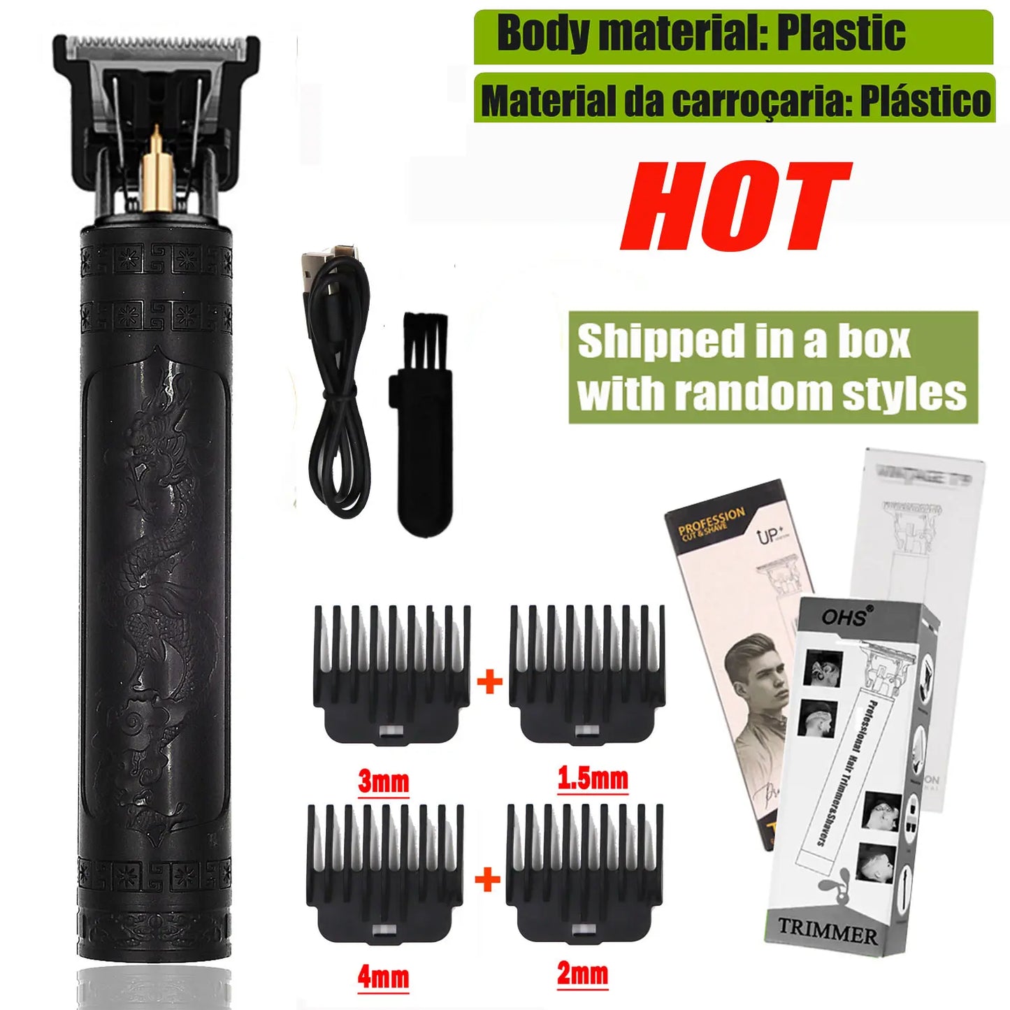 Vintage T9 Hair Clipper & Beard Shaver – Rechargeable Cordless Grooming Trimmer for Men