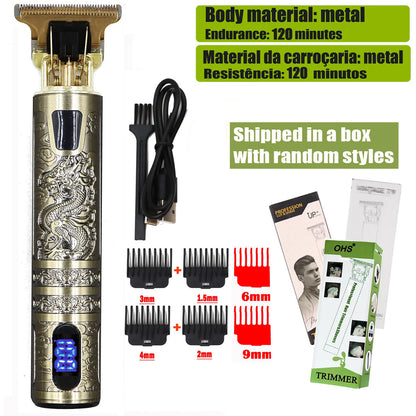 Vintage T9 Hair Clipper & Beard Shaver – Rechargeable Cordless Grooming Trimmer for Men