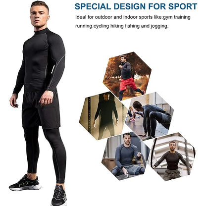 Men's Long Sleeve Compression Bodybuilding T-Shirt – Quick-Dry Gym Top