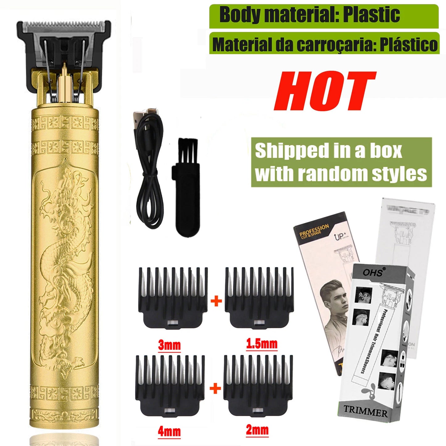 Vintage T9 Hair Clipper & Beard Shaver – Rechargeable Cordless Grooming Trimmer for Men