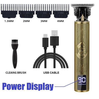 Vintage T9 Hair Clipper & Beard Shaver – Rechargeable Cordless Grooming Trimmer for Men