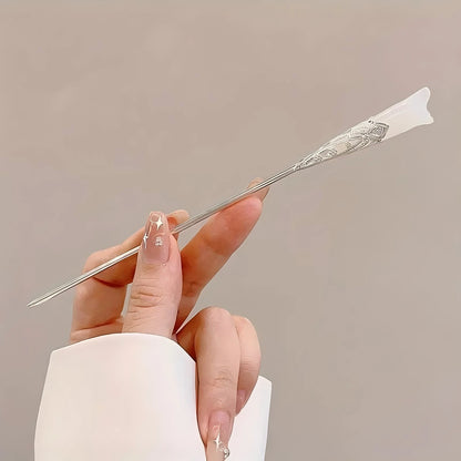 Chinese Style Tassel Hair Stick & Floral Hairpin – Traditional Hair Clip for Women