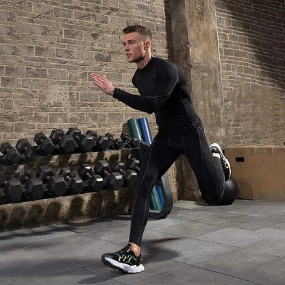 Men's Long Sleeve Compression Bodybuilding T-Shirt – Quick-Dry Gym Top