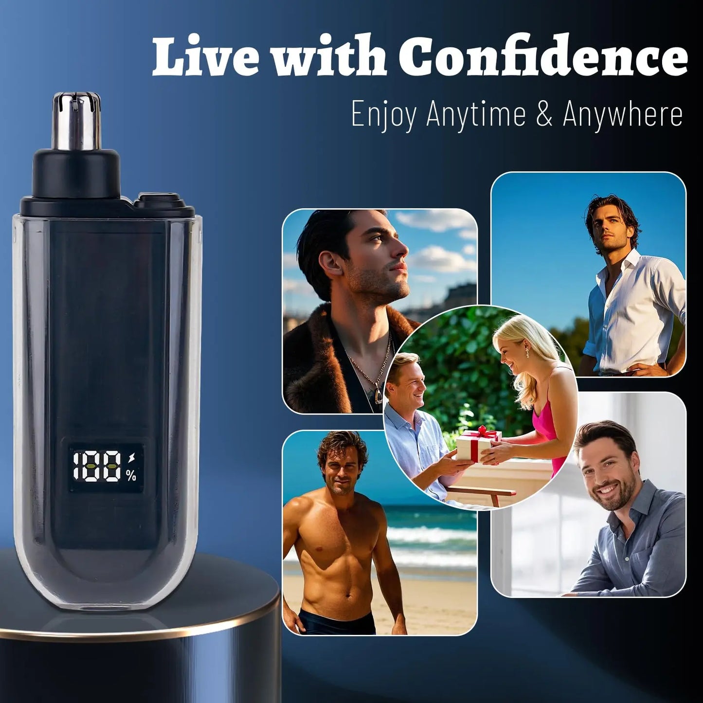 Nose & Ear Hair Trimmer – Painless Waterproof Electric Trimmer for Men & Women