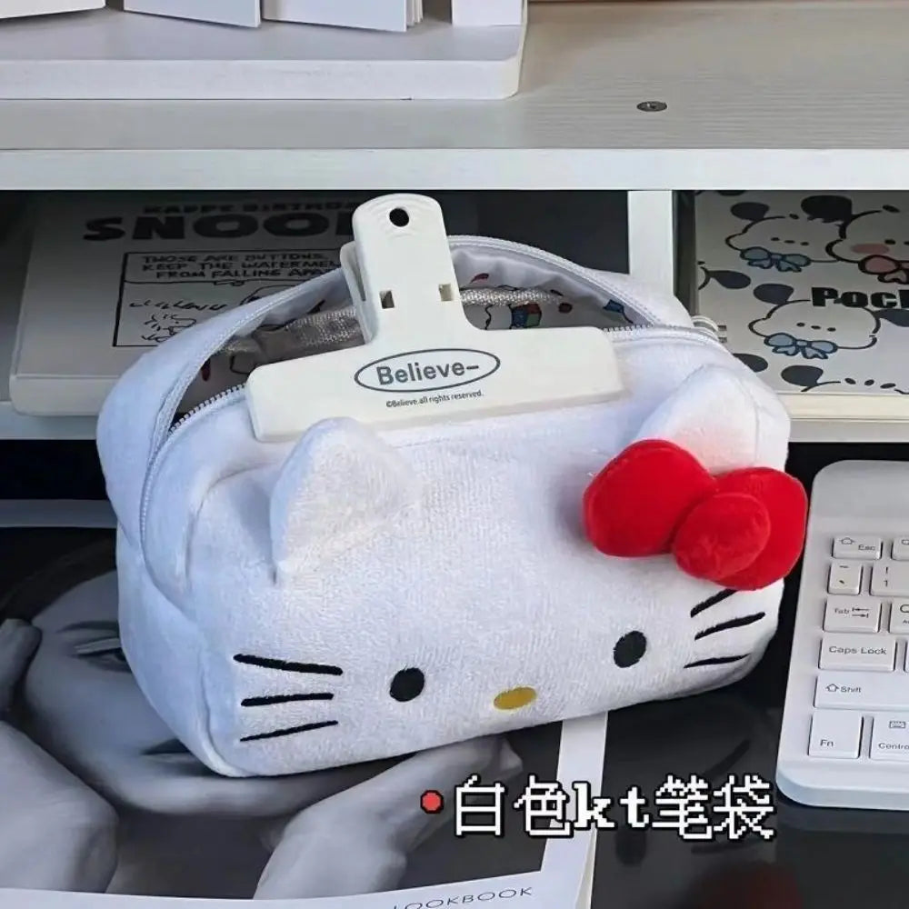 Hello Kitty Plush Makeup Bag – Sanrio Cartoon Pencil Case & Storage Bag, Birthday Gift