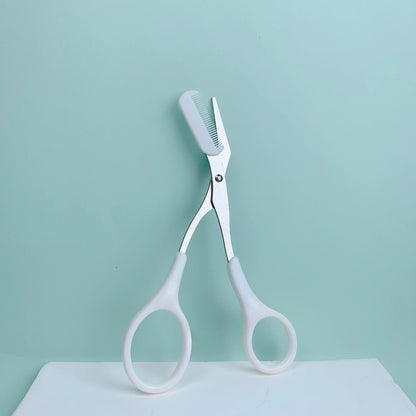 Eyebrow Razor Scissor  Stainless Steel Safe Anti-scratch Trimmer for Beginners Crescent Sharp Beauty Tool Multi-color