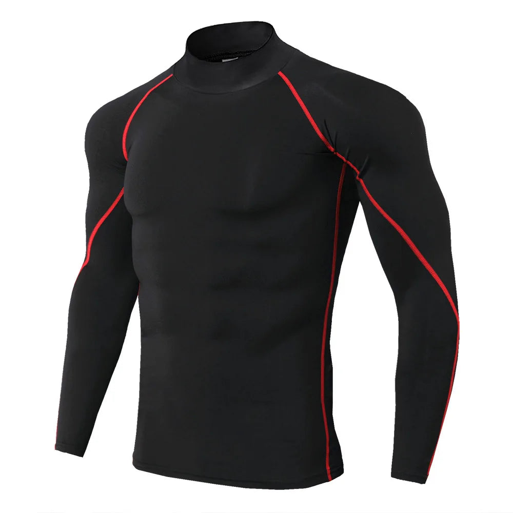Men's Long Sleeve Compression Bodybuilding T-Shirt – Quick-Dry Gym Top