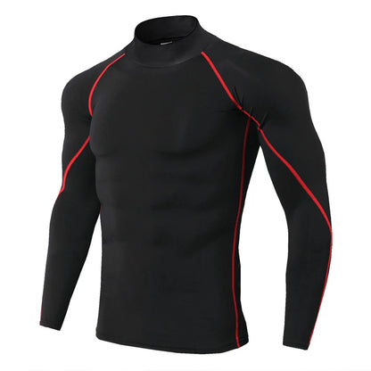 Men's Long Sleeve Compression Bodybuilding T-Shirt – Quick-Dry Gym Top