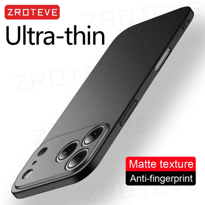For iPhone 17 16 16e 15 14 13 12 Pro Max ZROTEVE Slim Matte Hard PC Cover On iPhone16 Plus iPhone13 Mini iPhone17 Air Phone Case