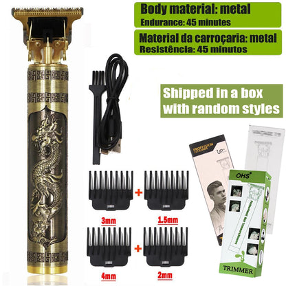 Vintage T9 Hair Clipper & Beard Shaver – Rechargeable Cordless Grooming Trimmer for Men