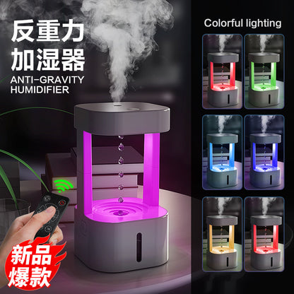 Drip Humidifier Anti-gravity Water Drop Backflow Spray Atomizer LED Colorful Night Light APP Remote Control
