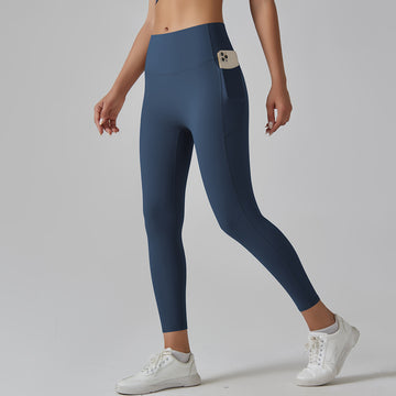 6647 pocket belly pants-navy blue