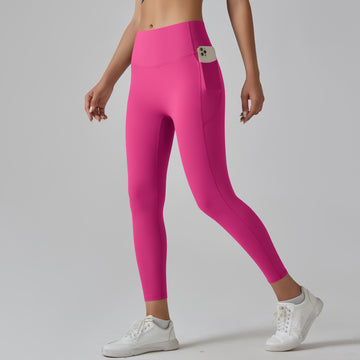 6647 pocket belly pants-Dragon Fruit Color