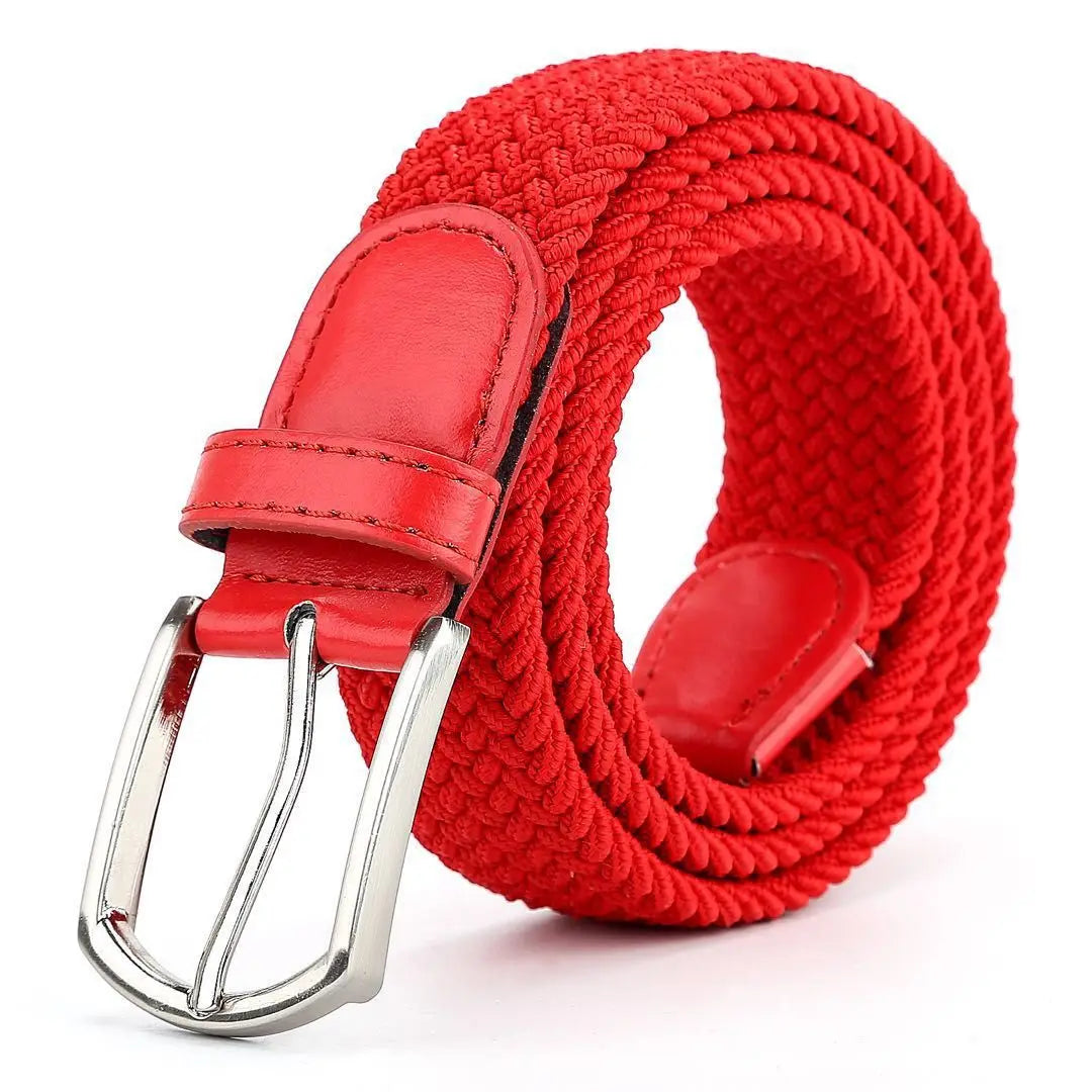 Men's Elastic Woven Stretch Belt – Comfortable Braided Belt for Golf, Casual & Jeans