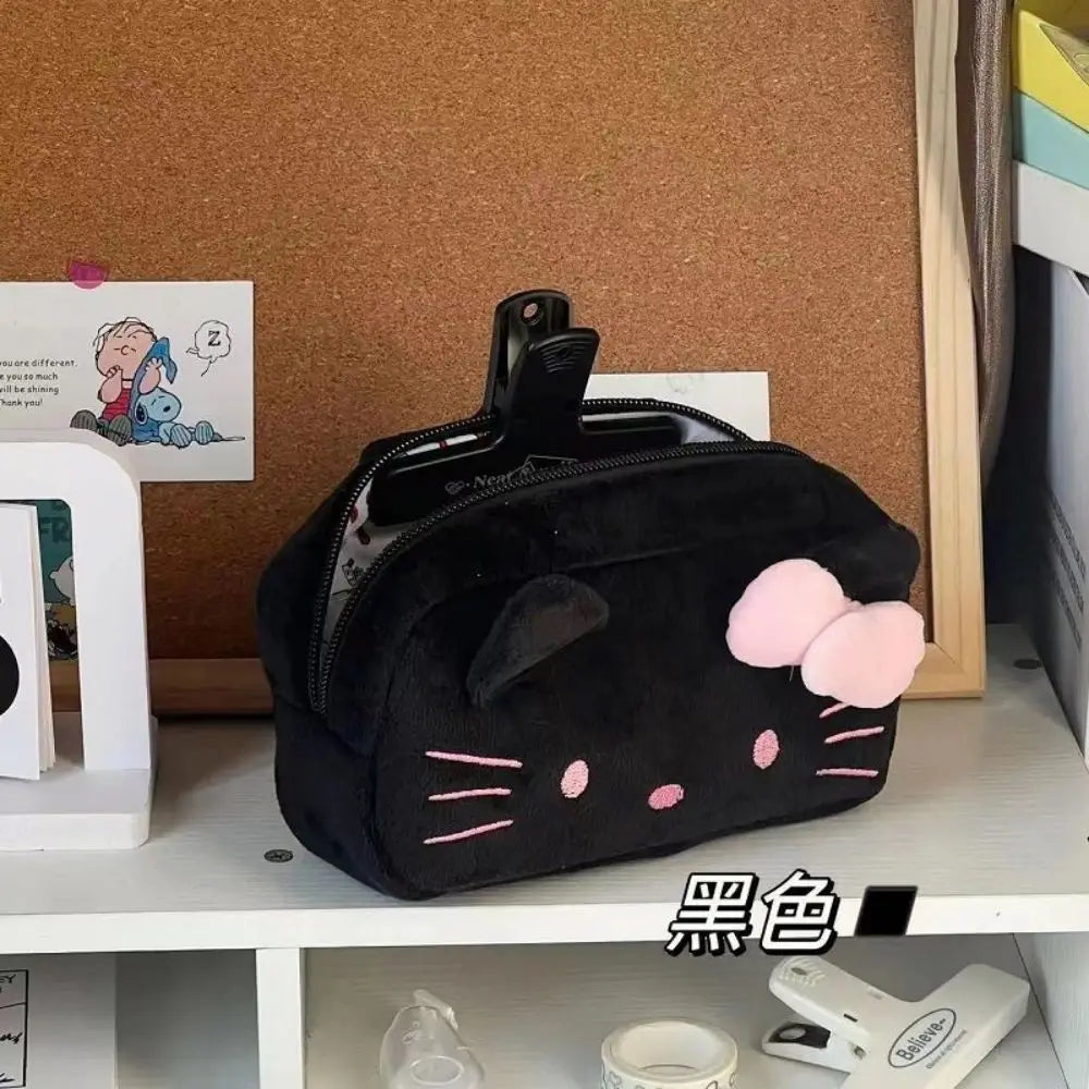 Hello Kitty Plush Makeup Bag – Sanrio Cartoon Pencil Case & Storage Bag, Birthday Gift