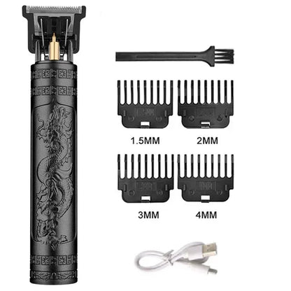 Vintage T9 Hair Clipper & Beard Shaver – Rechargeable Cordless Grooming Trimmer for Men