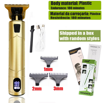 Vintage T9 Hair Clipper & Beard Shaver – Rechargeable Cordless Grooming Trimmer for Men