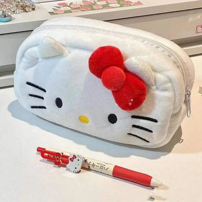 Hello Kitty Plush Makeup Bag – Sanrio Cartoon Pencil Case & Storage Bag, Birthday Gift