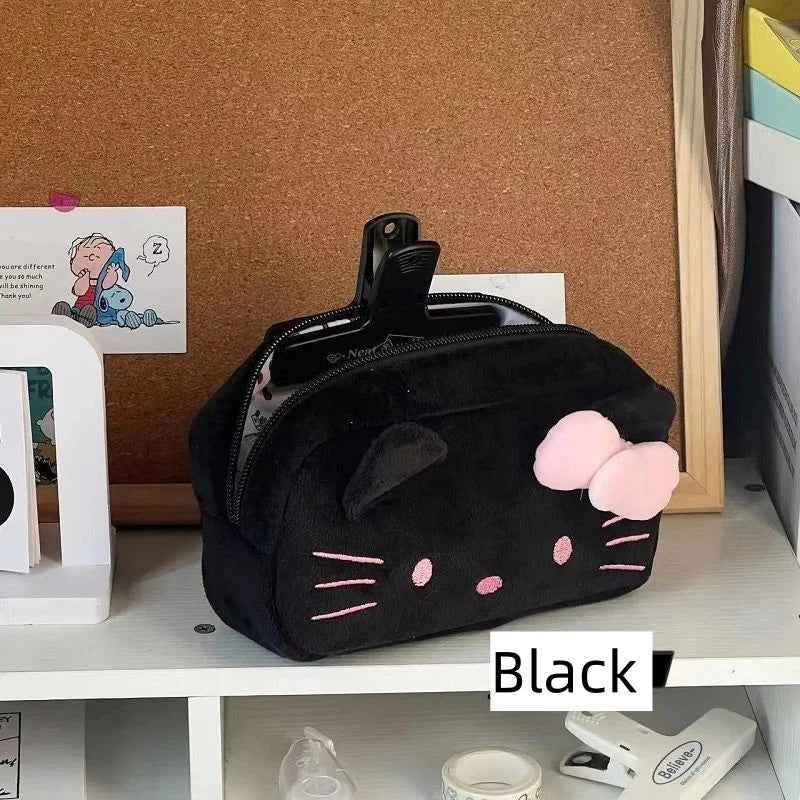 Hello Kitty Plush Makeup Bag – Sanrio Cartoon Pencil Case & Storage Bag, Birthday Gift