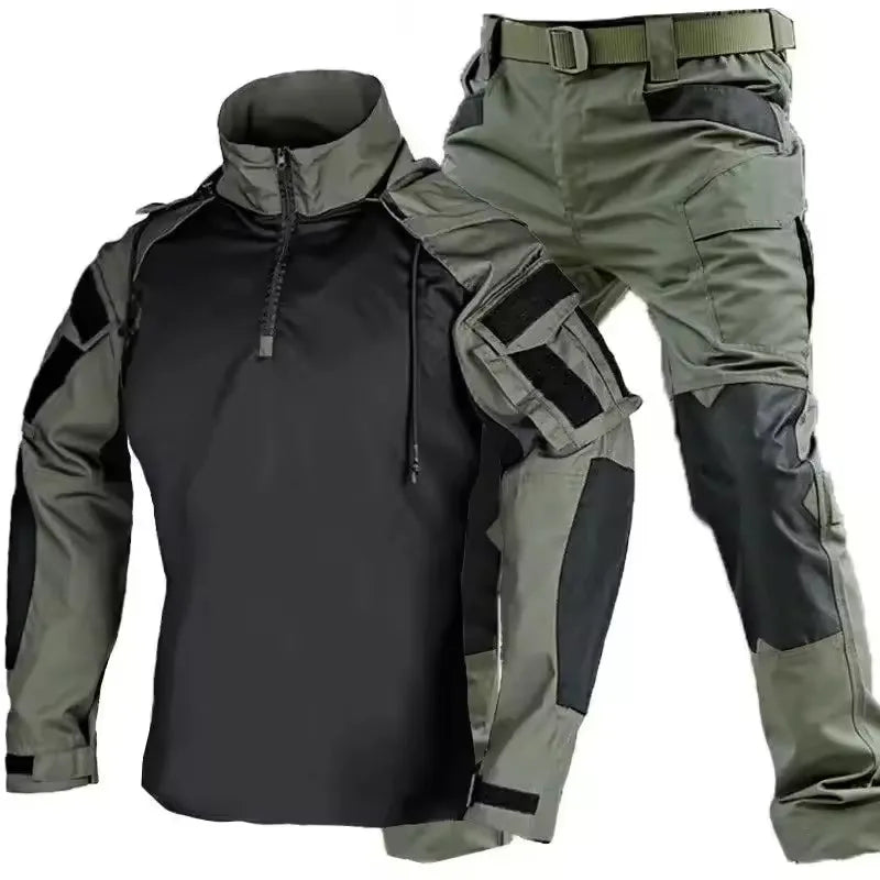 Men's Outdoor Tactical Suit – Wear-Resistant Combat Shirt & Hood Pants