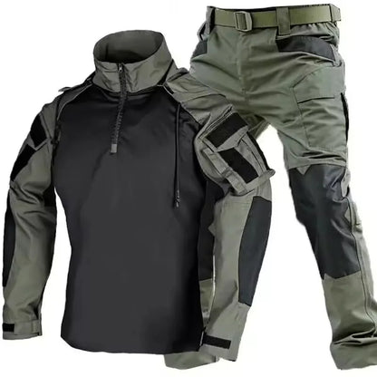 Men's Outdoor Tactical Suit – Wear-Resistant Combat Shirt & Hood Pants