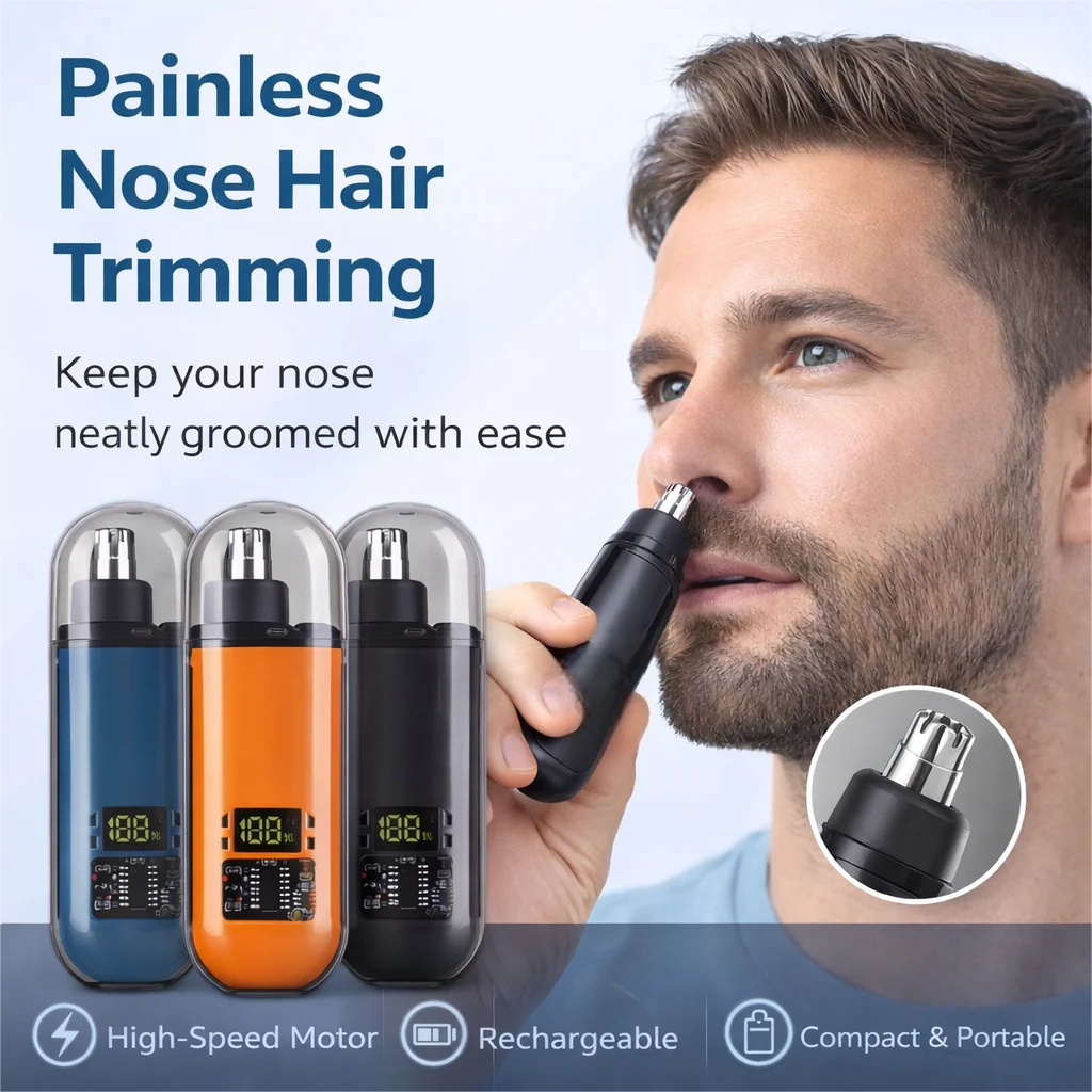 Nose & Ear Hair Trimmer – Painless Waterproof Electric Trimmer for Men & Women