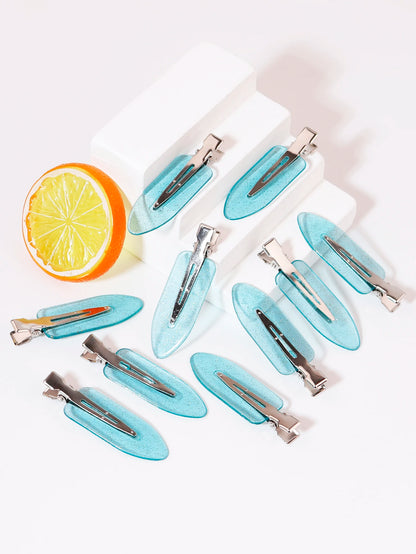10pcs Seamless Fashion Transparent Hair Clips for Girls Makeup Facial Accessory Styling Clips for Real Hair Wigs