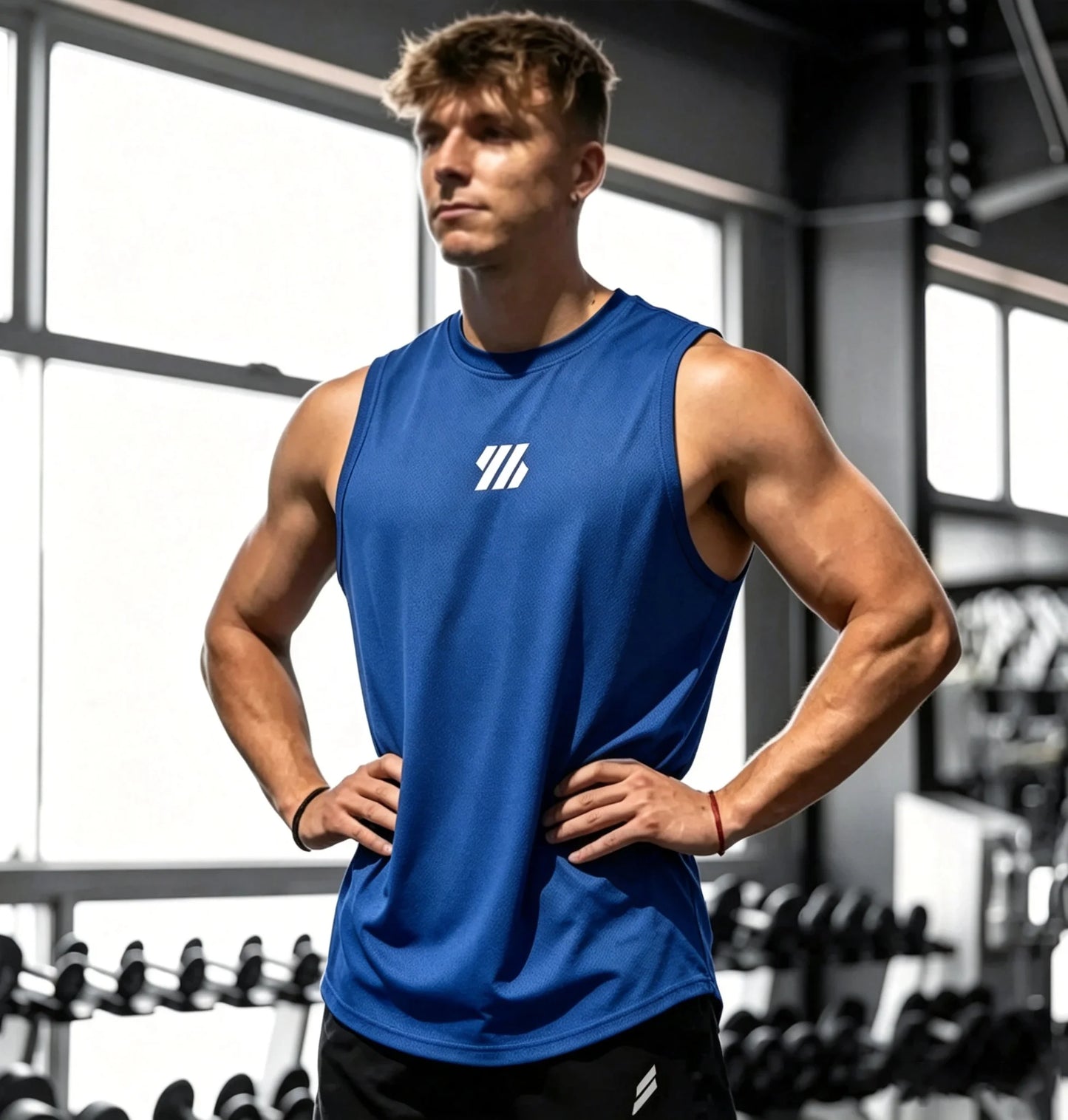 Sleeveless T-shirt Men Quick-drying Fitness Bodybuilding Shirt Male Fashion Basketball Vest Mesh Breathable Summer Gym Tank Men