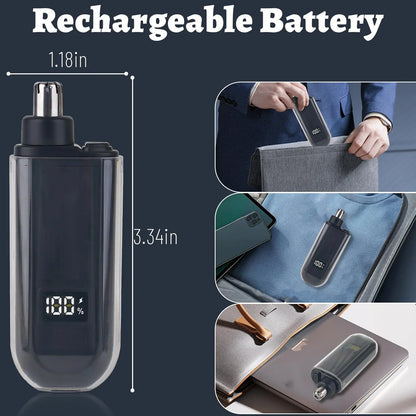 Nose & Ear Hair Trimmer – Painless Waterproof Electric Trimmer for Men & Women