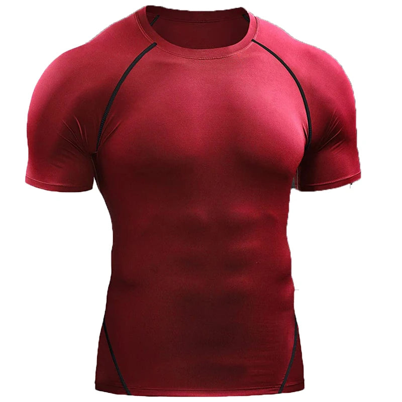 Men's Quick-Dry Fitness T-Shirt – Stretch Running & Training Top