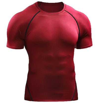 Men's Quick-Dry Fitness T-Shirt – Stretch Running & Training Top