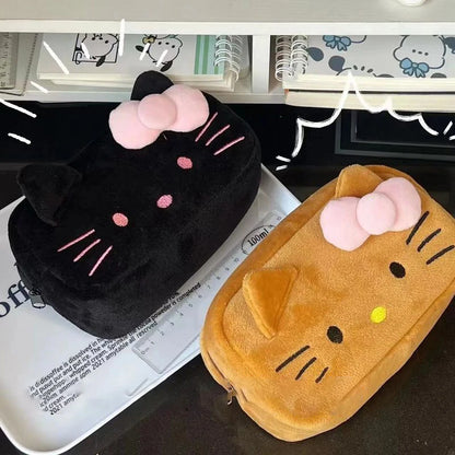 Hello Kitty Plush Makeup Bag – Sanrio Cartoon Pencil Case & Storage Bag, Birthday Gift