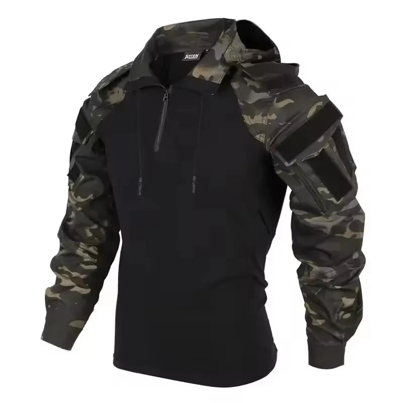 Men's Outdoor Tactical Suit – Wear-Resistant Combat Shirt & Hood Pants